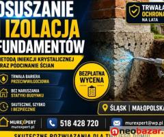 Drenaż fundamentów, osuszanie, izolacja, remonty piwnic Śląsk / Małopolska