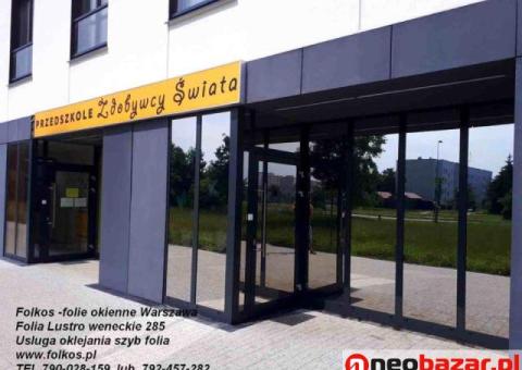 Lustro weneckie- folie do oklejania szyb Warszawa - Usługa montażu folii - 1/4