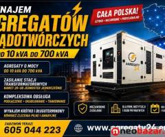AGREGATY PRĄDOTWÓRCZE DO 700 kVA  - WYNAJEM - USŁUGI