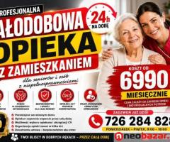 Opieka seniora z opiekunem mieszkającym na miejscu - od 6990 zł miesięcznie